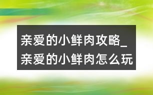 親愛(ài)的小鮮肉攻略_親愛(ài)的小鮮肉怎么玩