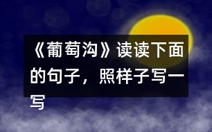 《葡萄溝》讀讀下面的句子，照樣子寫(xiě)一寫(xiě)。