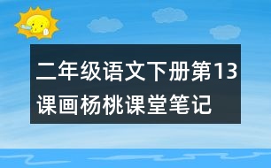 二年級(jí)語文下冊(cè)第13課畫楊桃課堂筆記