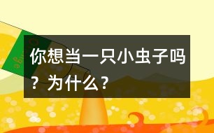 你想當(dāng)一只小蟲子嗎？為什么？