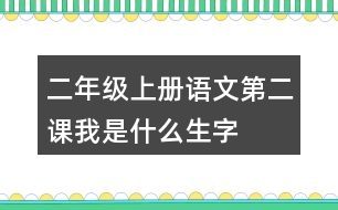 二年級(jí)上冊(cè)語文第二課我是什么生字