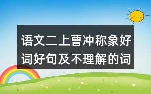 語(yǔ)文二上曹沖稱(chēng)象好詞好句及不理解的詞語(yǔ)