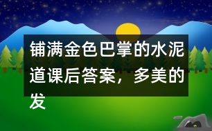 鋪滿金色巴掌的水泥道課后答案，多美的發(fā)現(xiàn)啊！你在上學(xué)或放學(xué)路上看到了什么樣的景色？