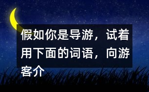 假如你是導(dǎo)游，試著用下面的詞語(yǔ)，向游客介紹趙州橋