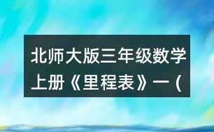 北師大版三年級數(shù)學上冊《里程表》（一） (1)填一埴。 (2)博物館到電影院一共990米，公園到電影院有多少米? (3)學校到博物館和學校到電影院哪段路程長?長多少米?