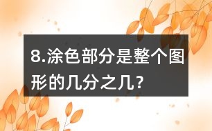 8.涂色部分是整個(gè)圖形的幾分之幾？