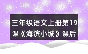 三年級(jí)語(yǔ)文上冊(cè)第19課《海濱小城》課后習(xí)題答案