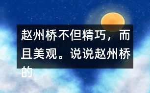 趙州橋不但精巧，而且美觀。說(shuō)說(shuō)趙州橋的“美”是如何體現(xiàn)的