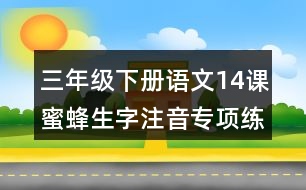 三年級下冊語文14課蜜蜂生字注音專項(xiàng)練習(xí)題答案