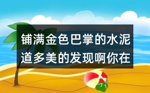 鋪滿(mǎn)金色巴掌的水泥道多美的發(fā)現(xiàn)啊你在上學(xué)或放學(xué)路上景色