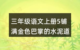 三年級語文上冊5鋪滿金色巴掌的水泥道課堂筆記本課知識點(diǎn)