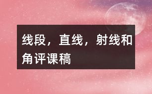 線段，直線，射線和角評課稿