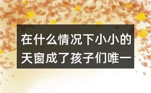 在什么情況下小小的天窗成了孩子們唯一的慰藉？