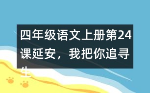 四年級(jí)語(yǔ)文上冊(cè)第24課延安，我把你追尋生字組詞與詞語(yǔ)理解