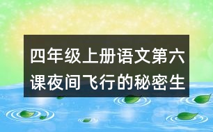 四年級(jí)上冊(cè)語文第六課夜間飛行的秘密生字組詞