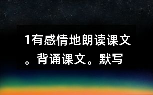 1、有感情地朗讀課文。背誦課文。默寫《楓橋夜泊》。