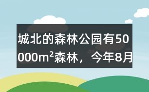 城北的森林公園有50000m2森林，今年8月份這片森林一共吸收了多少二氧化碳?