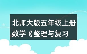 北師大版五年級(jí)上冊(cè)數(shù)學(xué)《整理與復(fù)習(xí) 鞏固應(yīng)用》  2.想一想，填一填。