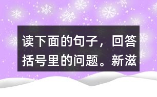 讀下面的句子，回答括號里的問題?！靶伦涛丁敝傅氖鞘裁?？