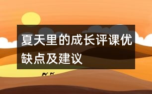 夏天里的成長評(píng)課優(yōu)缺點(diǎn)及建議