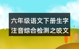 六年級(jí)語文下冊(cè)生字注音綜合檢測(cè)之咬文嚼字