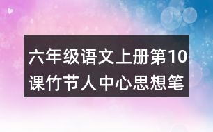 六年級(jí)語文上冊(cè)第10課竹節(jié)人中心思想筆記