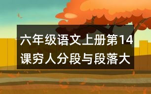 六年級(jí)語文上冊(cè)第14課窮人分段與段落大意