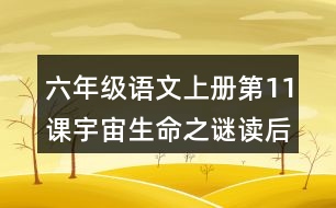 六年級(jí)語文上冊第11課宇宙生命之謎讀后感