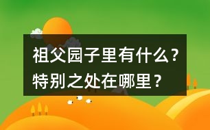 祖父園子里有什么？特別之處在哪里？
