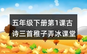 五年級(jí)下冊(cè)第1課古詩(shī)三首稚子弄冰課堂筆記之詩(shī)歌譯文