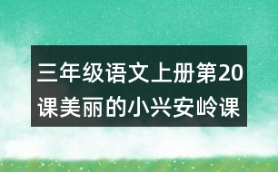 三年級(jí)語文上冊(cè)第20課美麗的小興安嶺課后習(xí)題參考答案