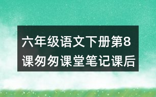 六年級(jí)語文下冊第8課匆匆課堂筆記課后生字組詞