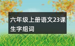 六年級(jí)上冊(cè)語文23課生字組詞