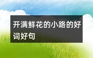 開(kāi)滿(mǎn)鮮花的小路的好詞好句