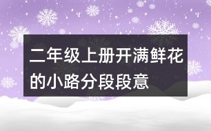 二年級(jí)上冊(cè)開(kāi)滿鮮花的小路分段段意