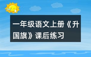 一年級語文上冊《升國旗》課后練習(xí)