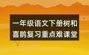 一年級語文下冊樹和喜鵲復習重點難課堂筆記