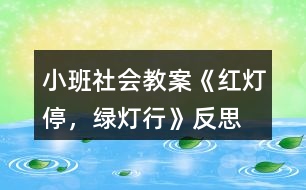 小班社會(huì)教案《紅燈停，綠燈行》反思