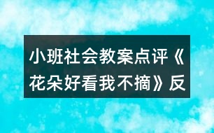 小班社會(huì)教案點(diǎn)評《花朵好看我不摘》反思