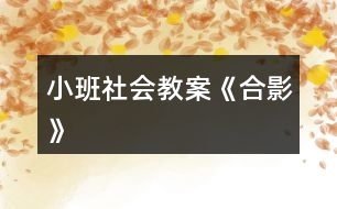 小班社會教案《合影》