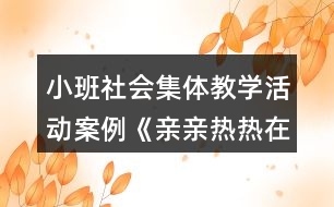 小班社會集體教學活動案例《親親熱熱在一起》教案反思