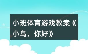 小班體育游戲教案《小鳥，你好》