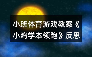 小班體育游戲教案《小雞學本領(lǐng)（跑）》反思