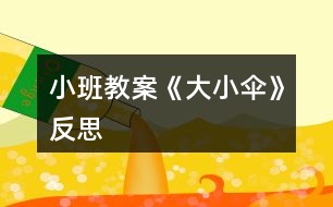 小班教案《大、小傘》反思