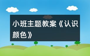 小班主題教案《認識顏色》