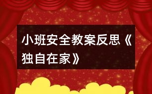 小班安全教案反思《獨自在家》