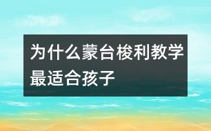 為什么蒙臺梭利教學(xué)最適合孩子