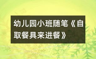 幼兒園小班隨筆：《自取餐具來進餐》