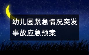 幼兒園緊急情況、突發(fā)事故應急預案