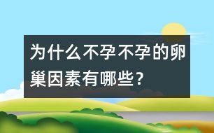 為什么不孕：不孕的卵巢因素有哪些？